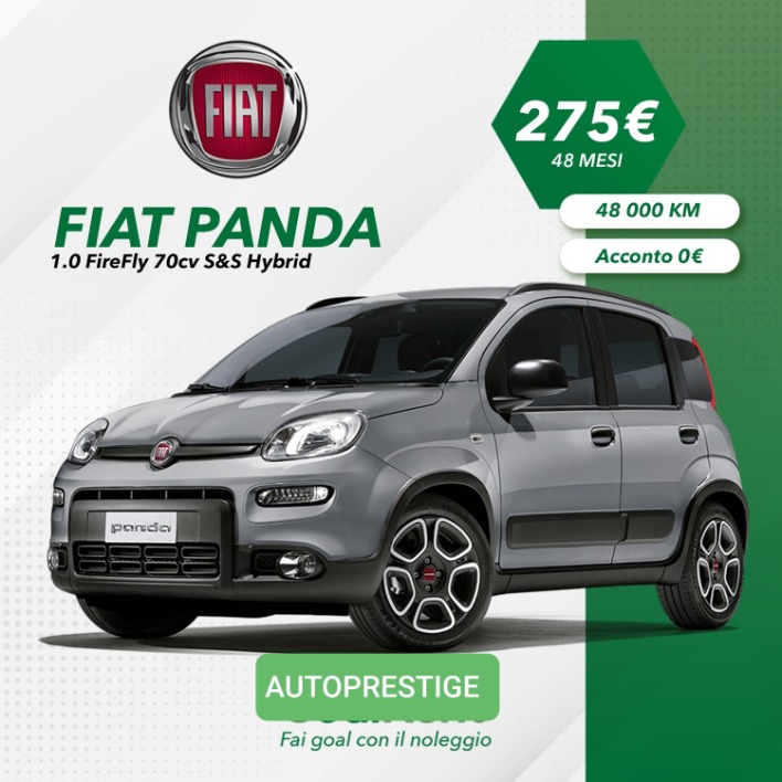 "FIAT PANDA 1.0 FireFly 70 CV S&S HYBRID Noleggio a Lungo Termine"