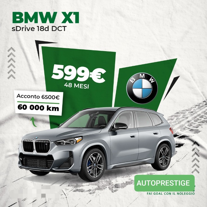 "BMW X1 S DRIVE 18 d DCT Noleggio a lungo termine"