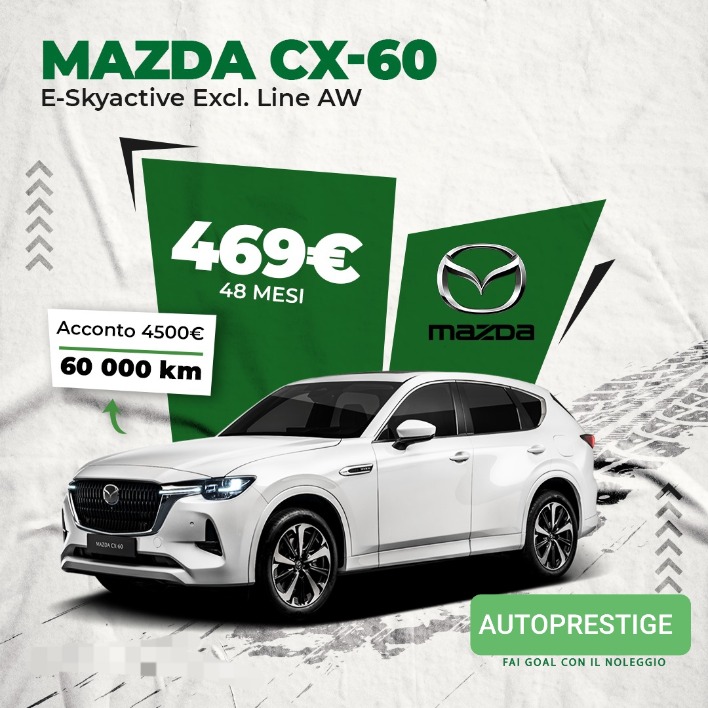 "MAZDA CX \u2013 60 E Skyactive Excl. Line AW noleggio a lungo termine"