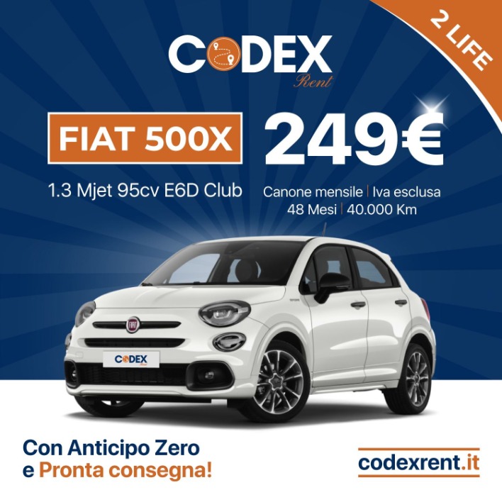 "FIAT 500X 1.3 Mjet 95cv E6D Club"