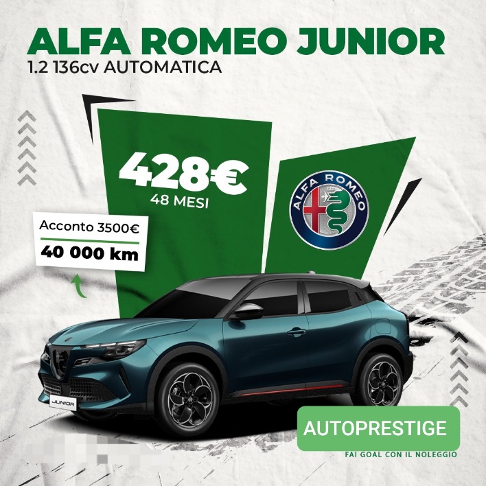 "ALFA ROMEO JUNIOR 1.2 136 CV AUTOMATICA noleggio a lungo termine"