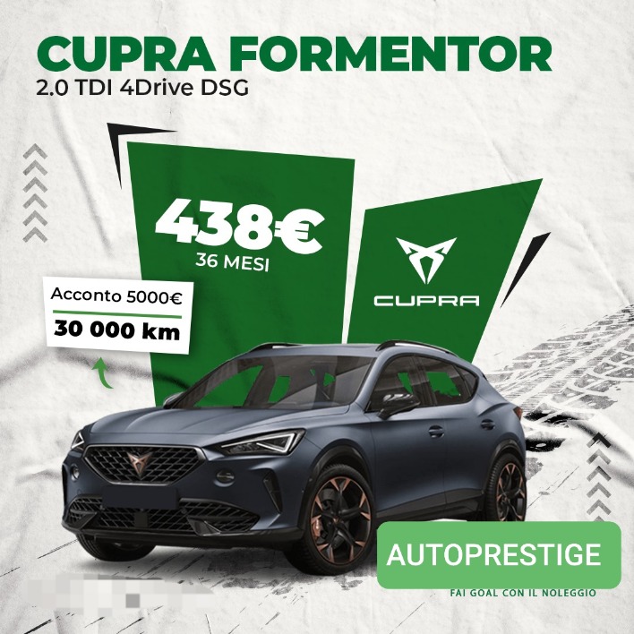 "CUPRA FORMENTOR 2.0 TDI 4DRIVE DSG noleggio a lungo termine"