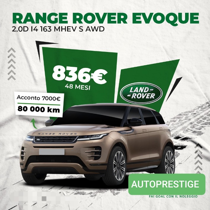 "RANGE ROVER EVOGUE 2.0 D 163 MHEV S AWD noleggio a lungo termine"