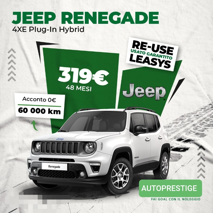 "JEEP RENEGADE 4XE Plug-in Hybrid noleggio a lungo termine"